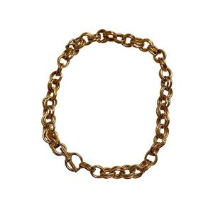 Chunky Gold Chain Choker Necklace with Trendy Toggle